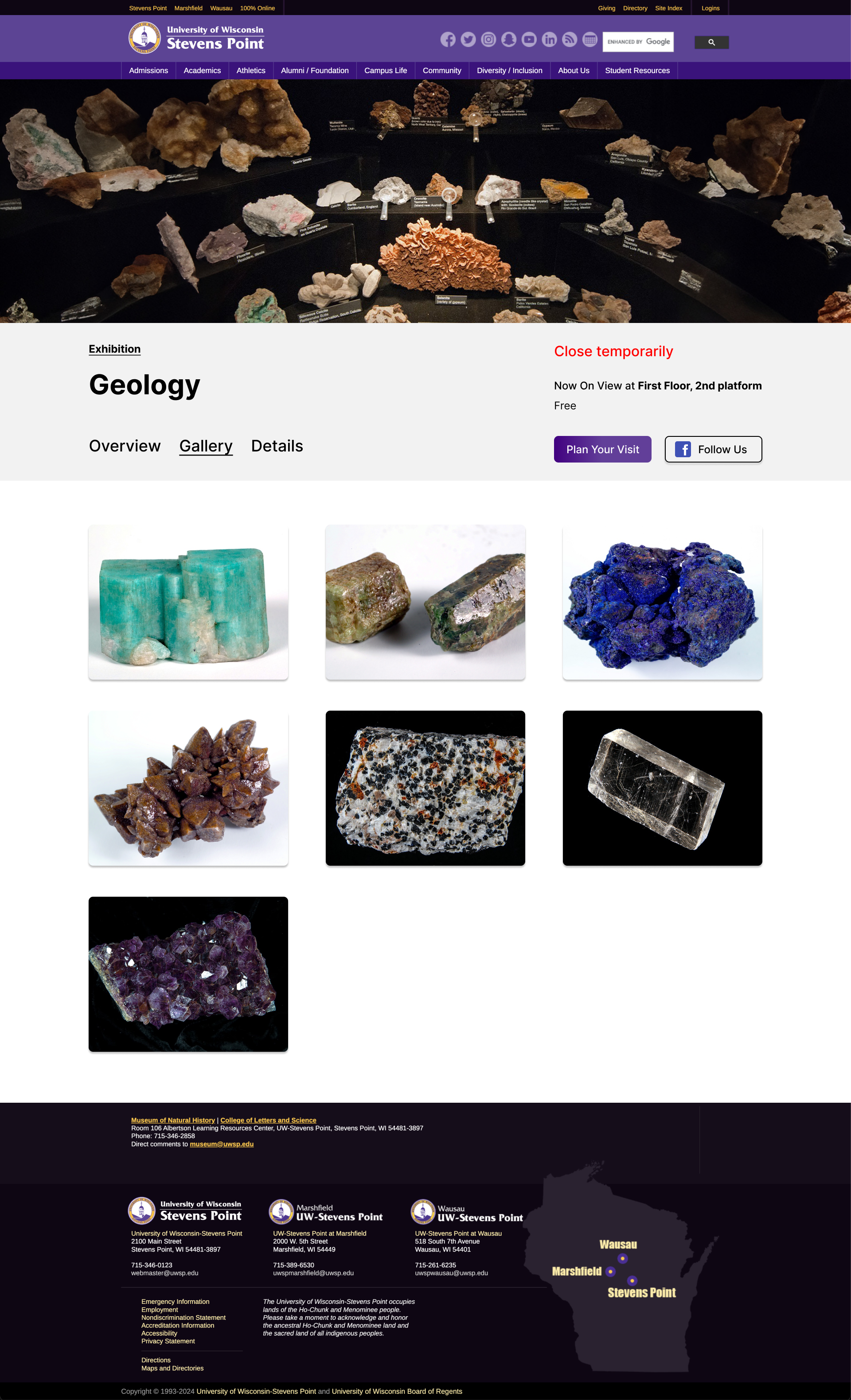 picture of museum page gallery section