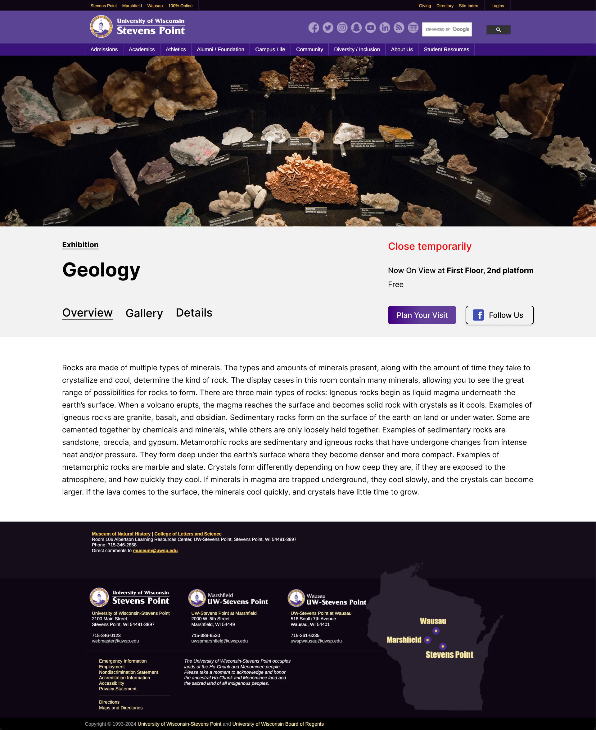 picture of muesum page overview section