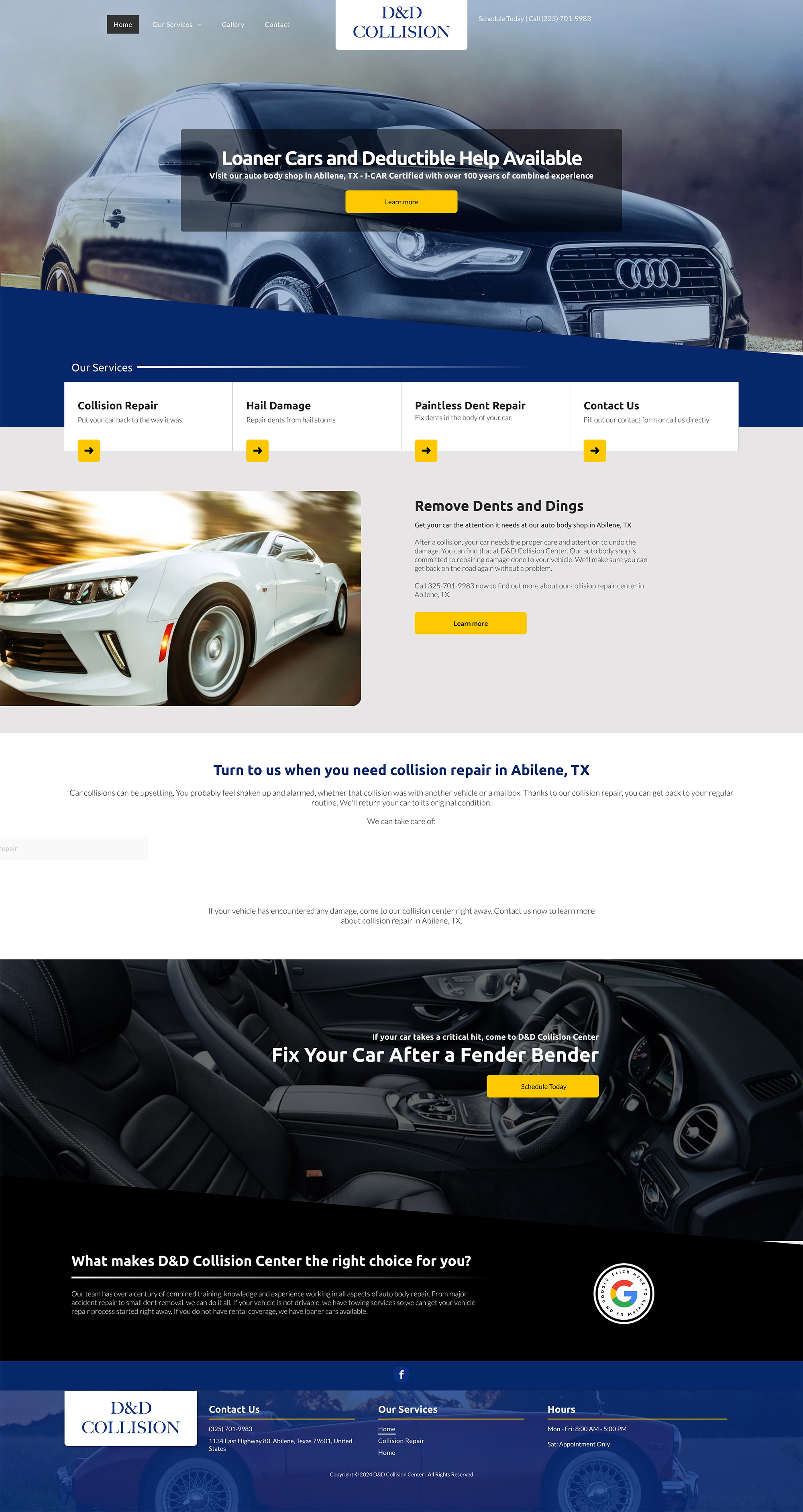 auto body shop Site